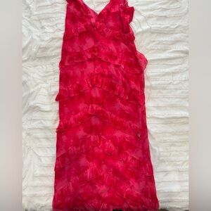 Ruffled Red long dress